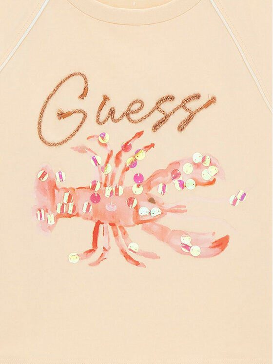 Guess Guess Camiseta J6GI08 K8HM4 Naranja claro Regular Fit