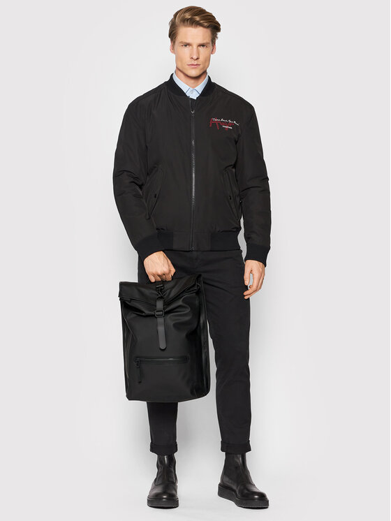 Rains Σακίδιο Rains Rolltop Rucksack 13160 Μαύρο