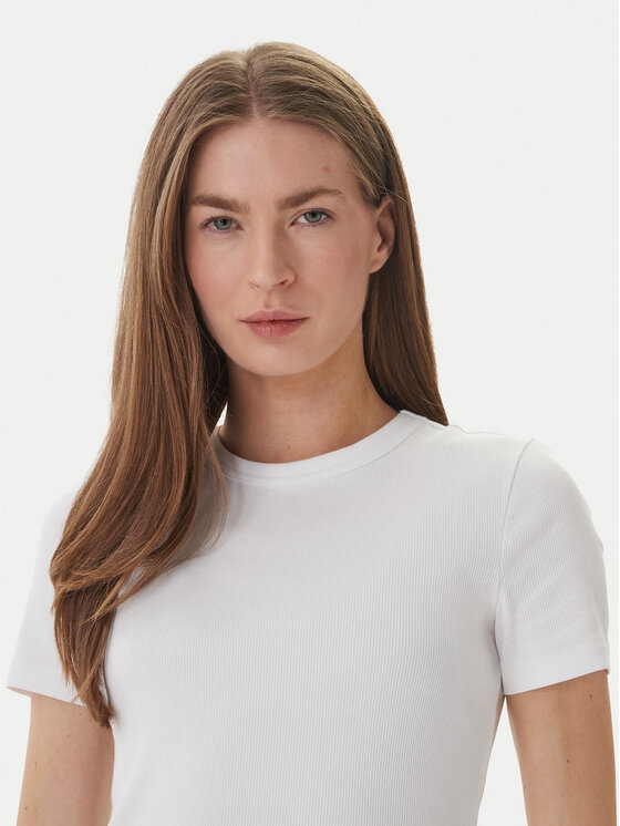 ONLY ONLY Camiseta Val 15339774 Blanco Slim Fit