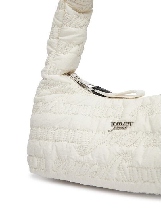 Tommy Jeans Ročna torba Tommy Jeans Tjw Icon Aop Shoulder Bag AW0AW18467 Bela