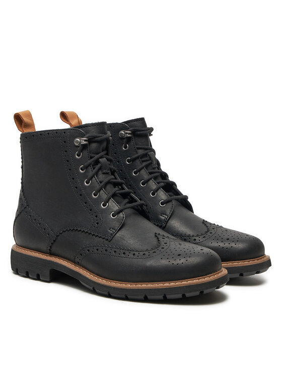 Clarks Μπότες Clarks Batcombe Lord 261348577 Μαύρο