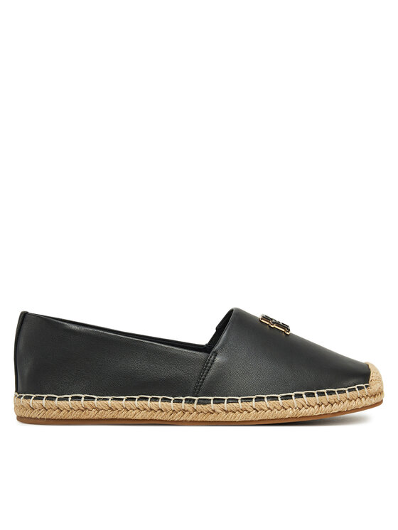 Tommy Hilfiger Espadrilles Tommy Hilfiger Th Logo Leather Espadrille FW0FW08540 Melns