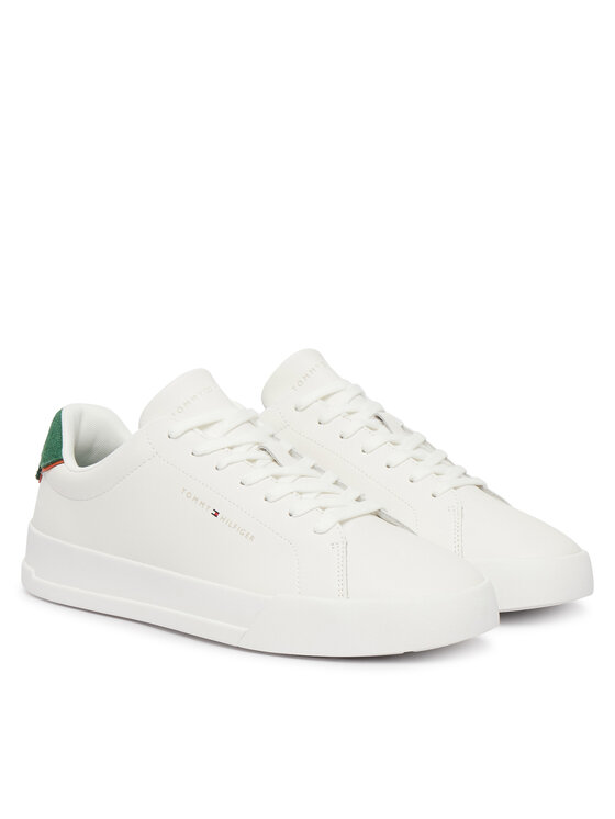 Tommy Hilfiger Snīkeri Tommy Hilfiger Th Court Core Ess Leather FM0FM05367 Balts