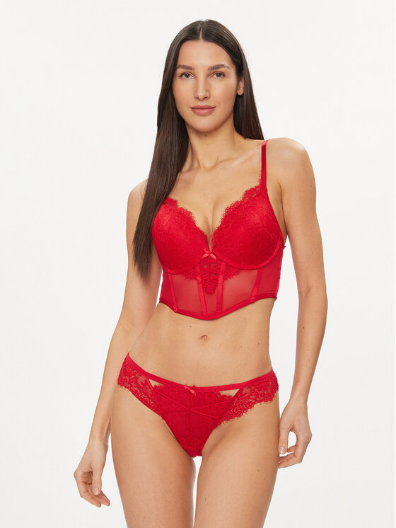 Hunkemöller Hunkemöller Pakelianti (push-up) liemenėlė Arabella 204593 Raudona