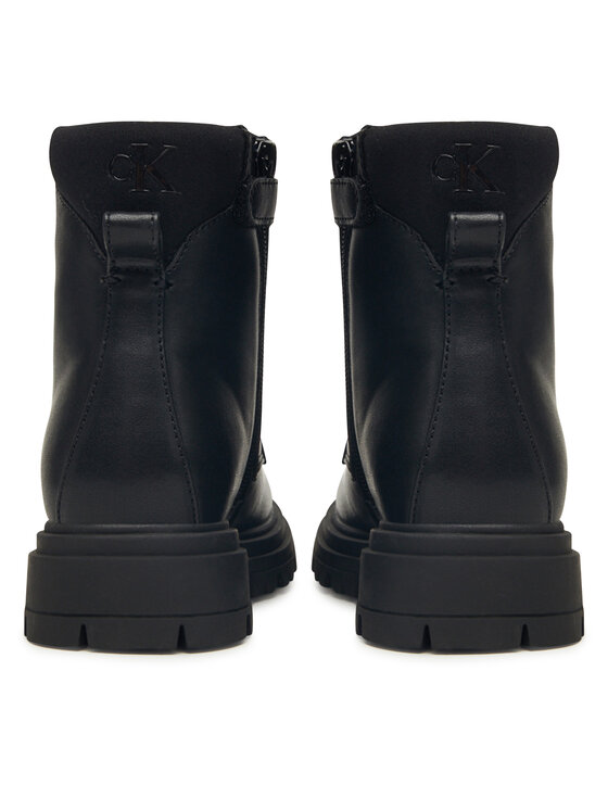 Calvin Klein Trapery Calvin Klein Lace Up Bootie V3A5-83120-1464 S Czarny
