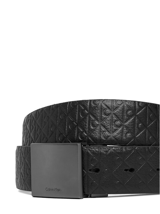 Calvin Klein Nadrágszíj Calvin Klein Dress Plaque Pebble Aop 35Mm Ad LV04D7141G Fekete