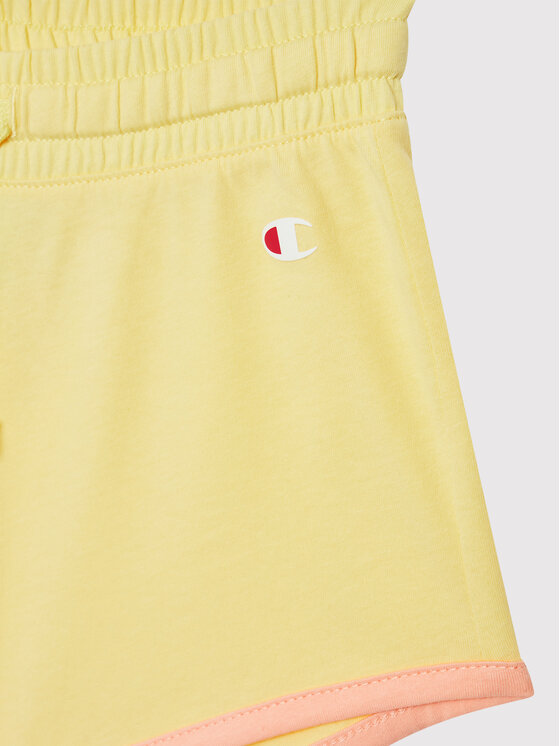 Champion Champion Komplet majica in športne kratke hlače 404319 Rumena Custom Fit
