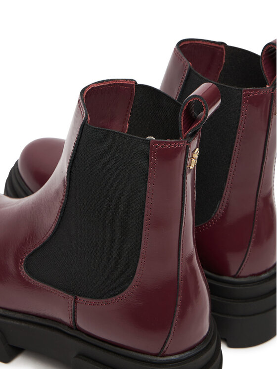 Tommy Hilfiger Kotníková obuv s elastickým prvkem Tommy Hilfiger Shiny FW0FW09042 Hnědá