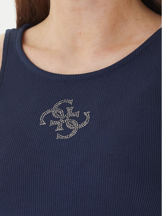 Guess Guess Топ W6RP39 KD092 Cиній Regular Fit