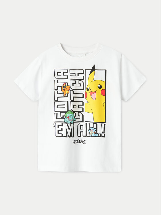 NAME IT NAME IT T-Shirt Flame Pokemon 13240895 Λευκό Standard Fit