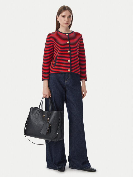 Tommy Hilfiger Torebka Tommy Hilfiger Th Icon Satchel Mono AW0AW18923 Czarny