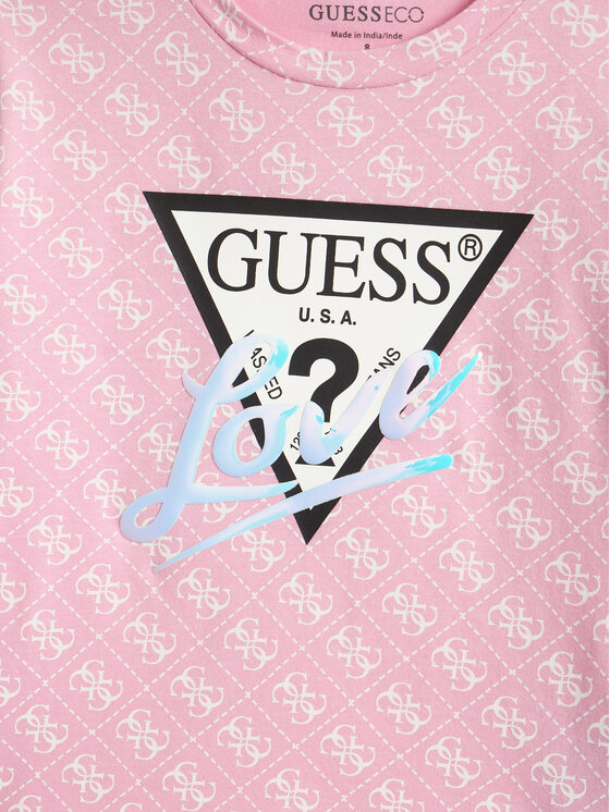 Guess Guess Футболка J6RI08 K6YW4 Рожевий Regular Fit