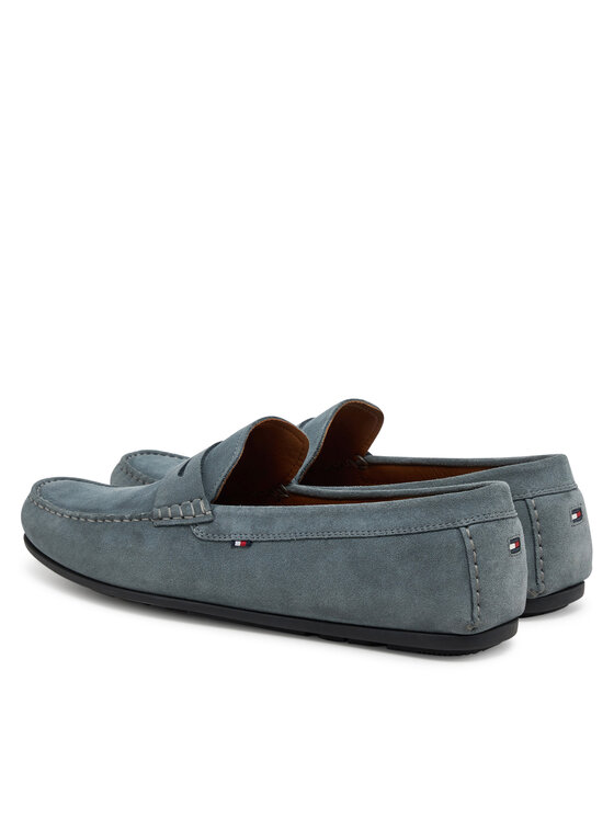 Tommy Hilfiger Mokasíny Tommy Hilfiger Casual Hilfiger Suede Driver FM0FM04998 Sivá