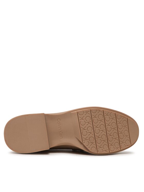 Calvin Klein Čevlji brez vezalk Calvin Klein Rubber Sole Loafer W/Hw HW0HW01791 Bež