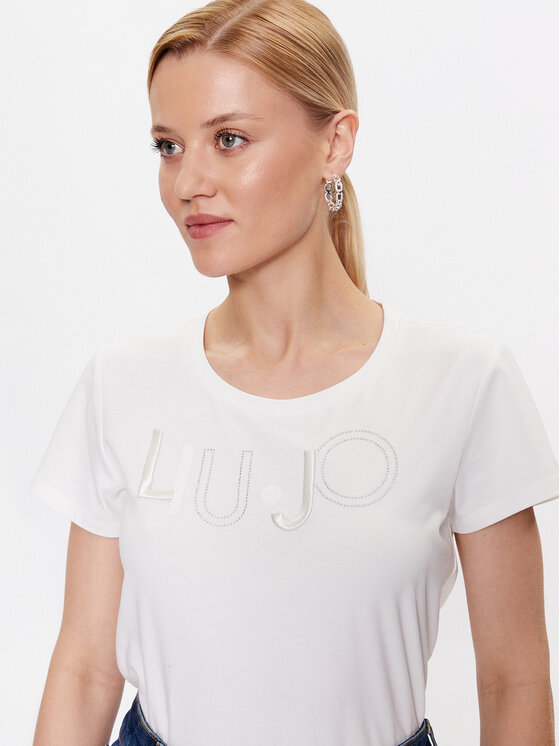 Liu Jo Sport Liu Jo Sport Футболка TF3084 J0088 Écru Regular Fit