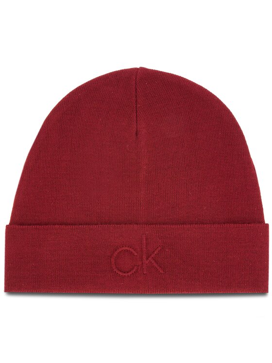 Calvin Klein Sapka Calvin Klein Ck Embossed Beanie K50K504092 Bordó