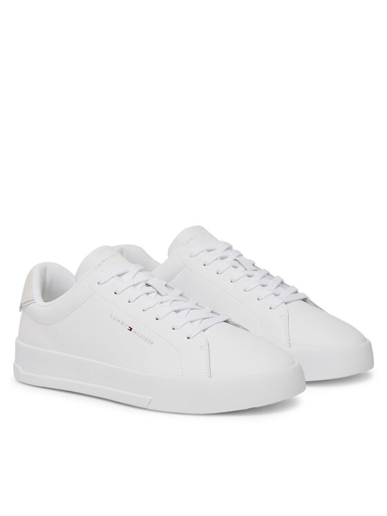 Tommy Hilfiger Tenisice Tommy Hilfiger Th Court Lth Detail Ess FM0FM05367 Bijela