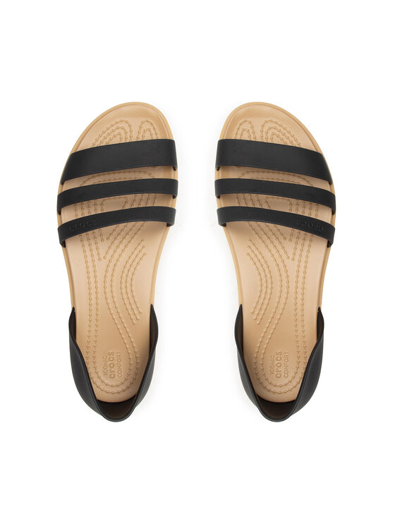 Crocs Сандали Crocs Tulum Open Flat W 206109 Черен