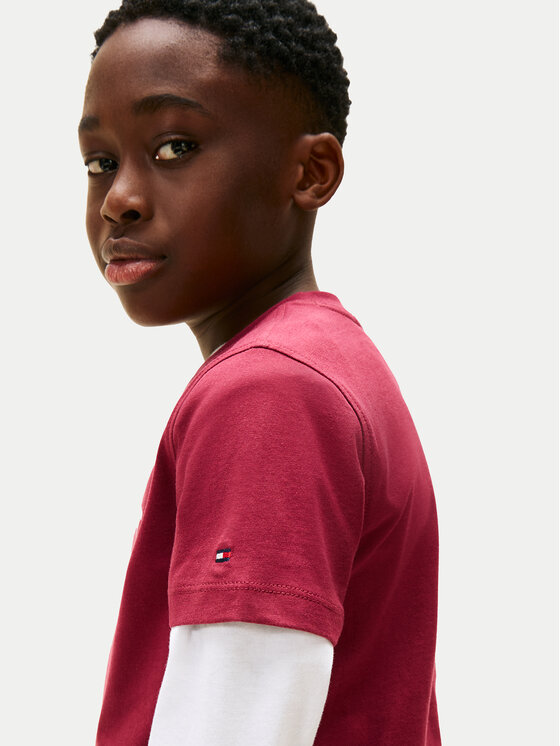Tommy Hilfiger Tommy Hilfiger Camiseta Monotype Print KB0KB10051 Rojo Regular Fit