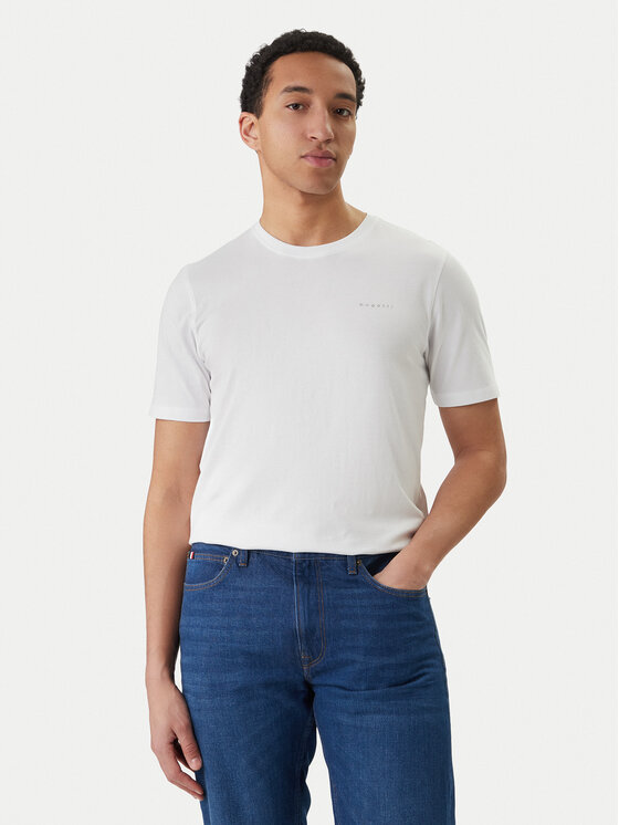 Bugatti Bugatti T-Shirt 8350-95040 Λευκό Slim Fit