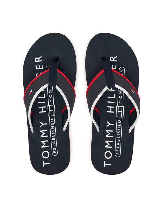 Tommy Hilfiger Infradito Tommy Hilfiger Tumble Beach Sandal FM0FM05710 Blu scuro
