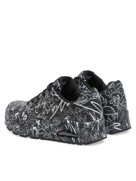 Skechers Snīkeri Skechers Street Uno - Process Sketch 177972/BKW Melns