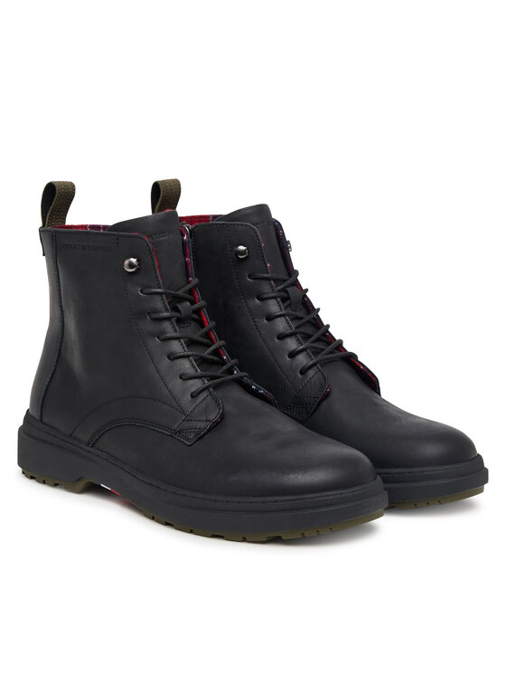 Tommy Hilfiger Μποτίνια Tommy Hilfiger Hilfiger Outdoor Warm Lth Boot FM0FM05960 Μαύρο