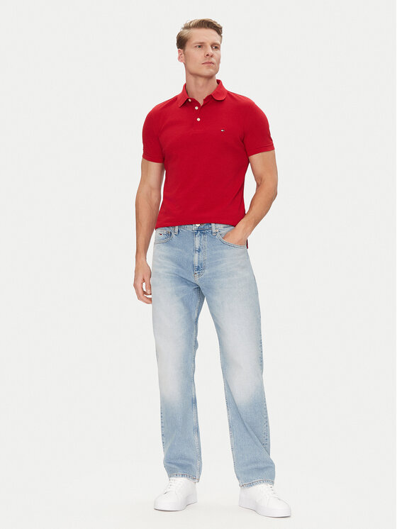 Tommy Hilfiger Tommy Hilfiger Polo 1985 MW0MW17771 Rosso Slim Fit