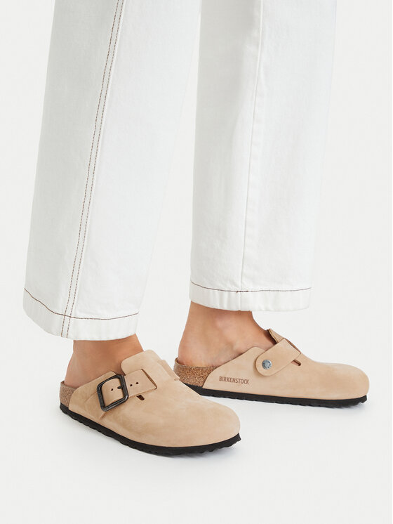 Birkenstock Klapki Birkenstock Boston Wire Buckle 1031573 Beżowy jasny