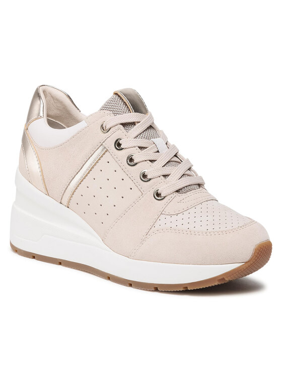Geox Sneakersy Geox D Zosma A D158LA 022CL C5000 Beżowy