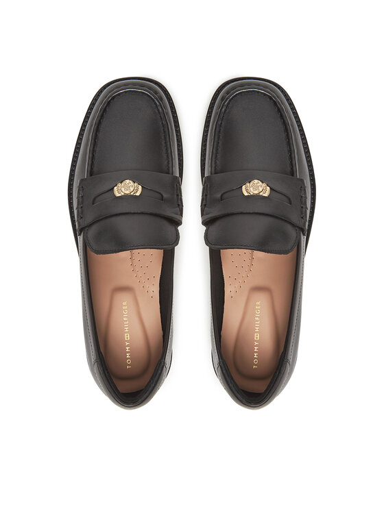 Tommy Hilfiger Mocasini Tommy Hilfiger Crest Squarish Toe Penny Loafer FW0FW08633 Negru