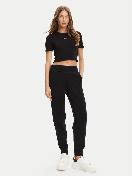 Guess Guess Футболка V5YP08 K8RT2 Чорний Slim Fit