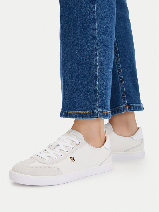 Tommy Hilfiger Αθλητικά Tommy Hilfiger Th Chic Low Vulc FW0FW09391 Κρεμ
