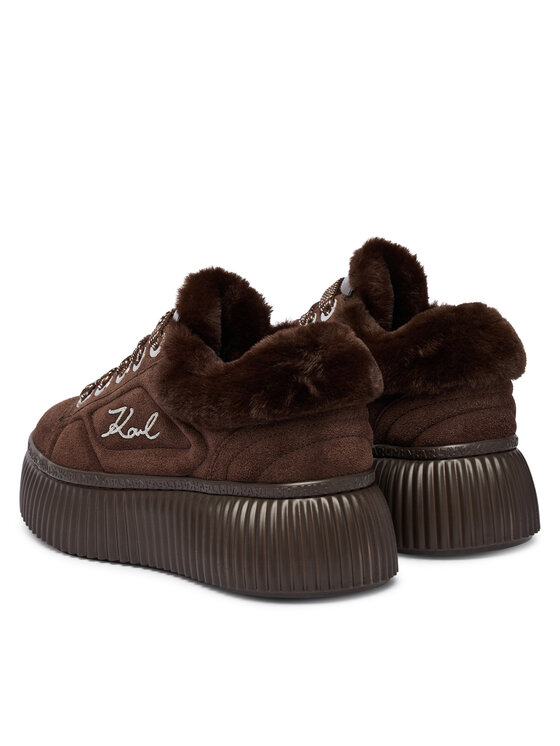 KARL LAGERFELD Сникърси KARL LAGERFELD Kreeper Lo KL42312L Тъмнокафяв