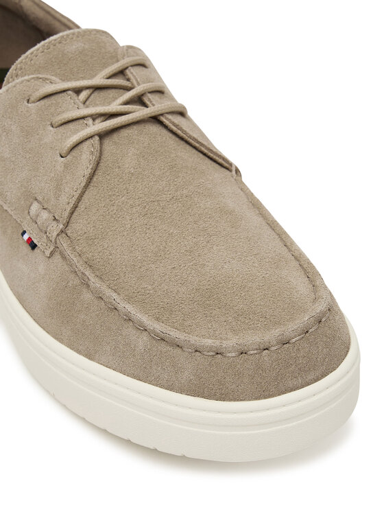 Tommy Hilfiger Półbuty Tommy Hilfiger Casual Suede Stitch Toe Hybrid FM0FM05707 Beżowy