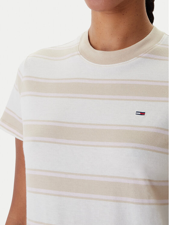 Tommy Jeans Tommy Jeans Camiseta DW0DW21834 Beis Regular Fit