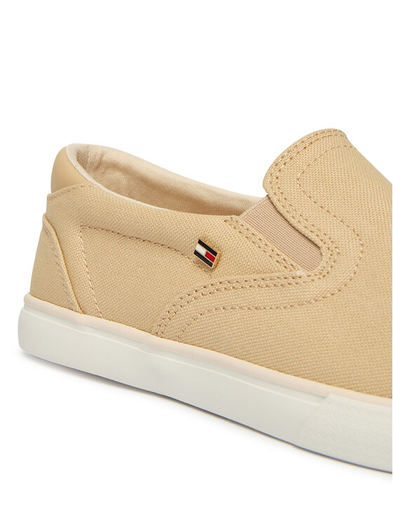 Tommy Hilfiger Гуменки Tommy Hilfiger Th Low Profile Slip On FW0FW09103 Бежов