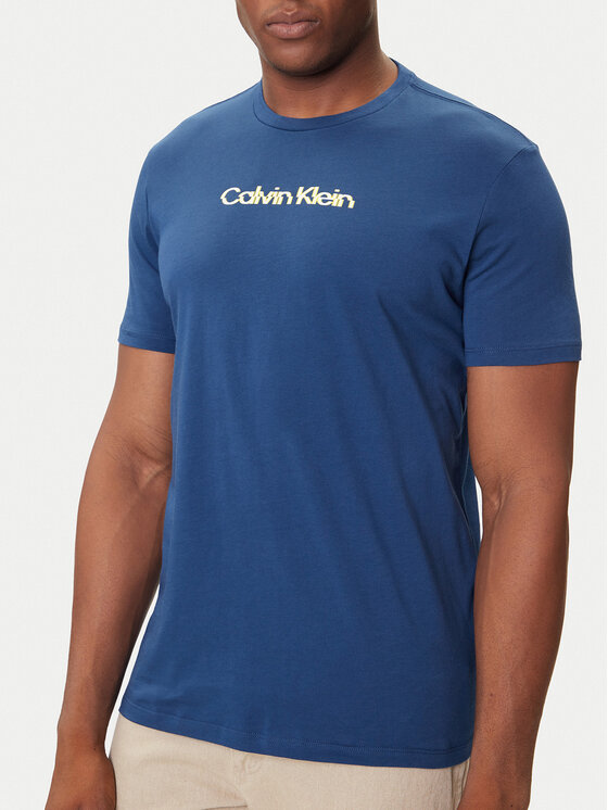 Calvin Klein Jeans Calvin Klein Jeans T-shirt Glitched Logo LV04RC858G Blu Regular Fit