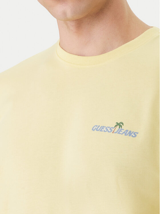 Guess Jeans Guess Jeans Camiseta M6GIC0 K8HM0 Amarillo Regular Fit