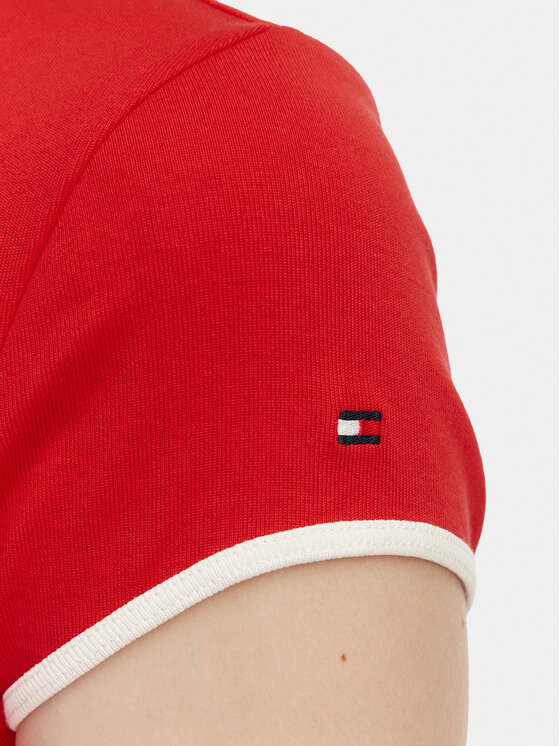 Tommy Hilfiger Tommy Hilfiger Camiseta WW0WW49245 Rojo Slim Fit