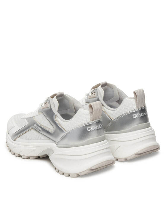 Calvin Klein Sneakersy Calvin Klein Hike Run Ckstripe Mesh Met HW0HW03140 Biały