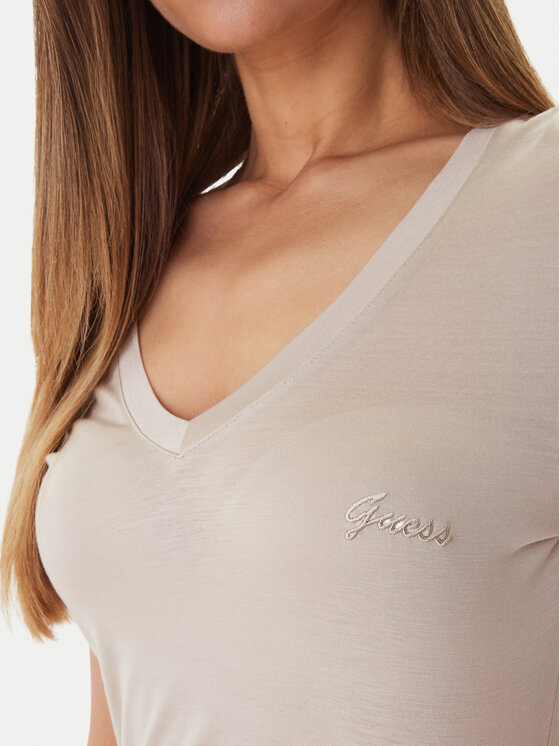 Guess Guess Футболка W5GP31 KCSX2 Бежевий Classic Fit