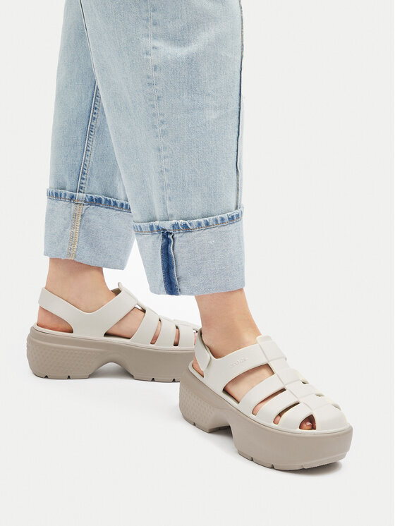 Crocs Sandály Crocs Stomp Fisherman Sandal 209938 Šedá