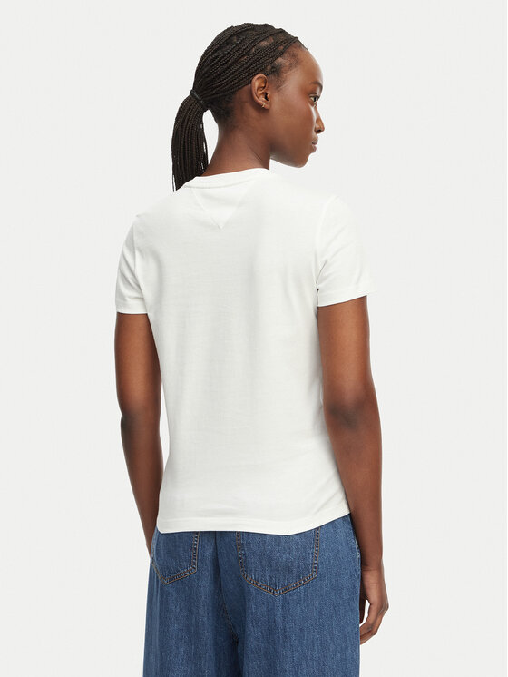 Tommy Jeans Tommy Jeans Camiseta Bubble Logo DW0DW22310 Crema Regular Fit