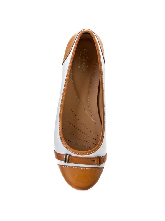 Clarks Balerinos Clarks Henderson Bird 261080474 White Leather