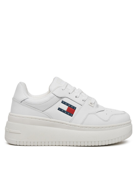Sneakers Tommy Jeans Tjw Retro Basket Flatform Ess EN0EN02506 Bianco