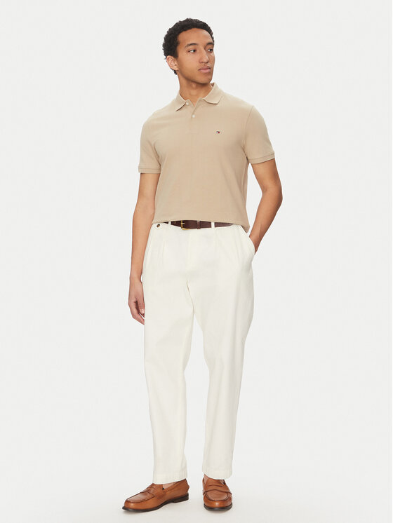 Tommy Hilfiger Tommy Hilfiger Polo Vertical MW0MW38951 Beis Regular Fit