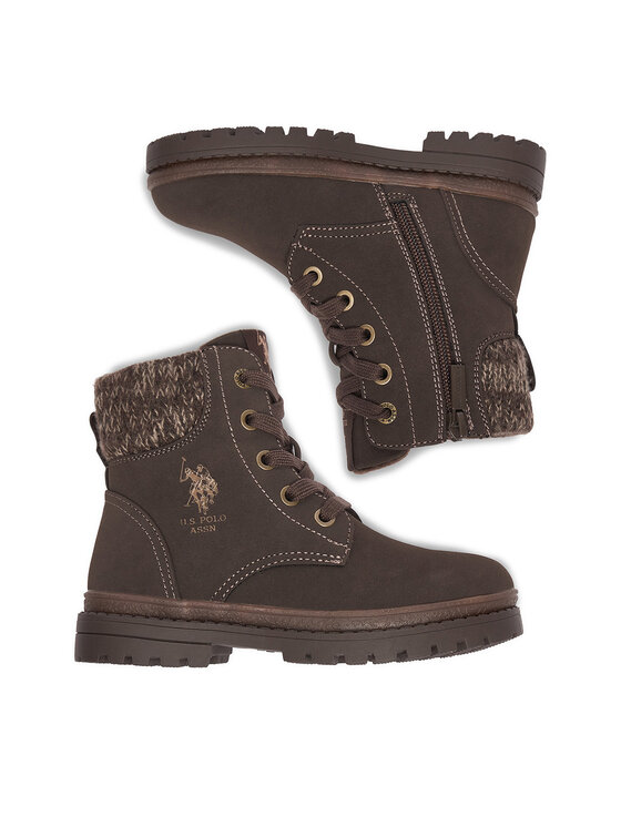 U.S. Polo Assn. Botines planos U.S. Polo Assn. EO-VLAD001K/GYT1-BRW Marrón oscuro