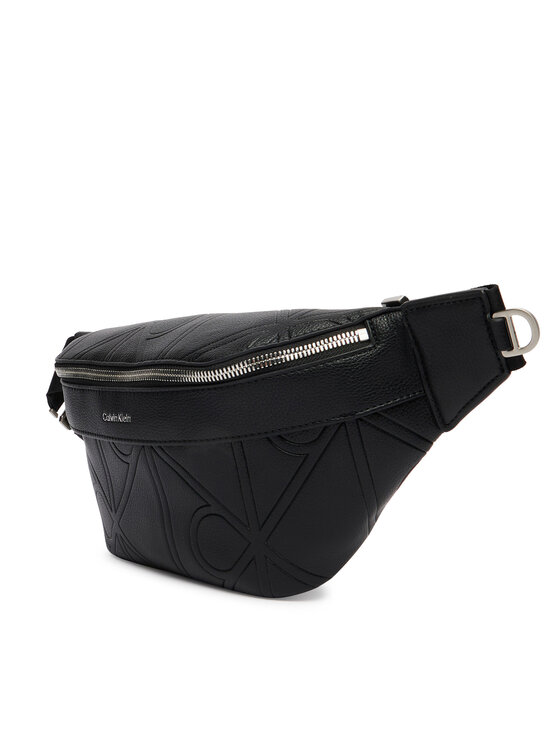 Calvin Klein Jostas soma Calvin Klein Emblem Aop Emboss Waistbag LV04D3332G Melns