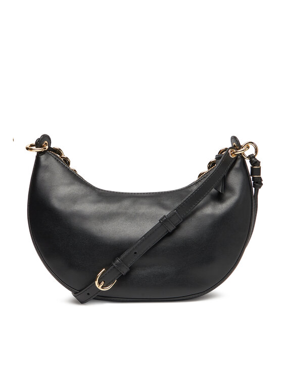 Tommy Hilfiger Kabelka Tommy Hilfiger Moon Leather Crossover AW0AW17467 Čierna